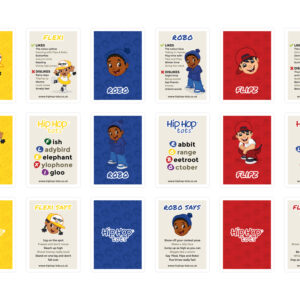 Hip Hop Tots Character Flash Cards
